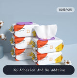 D&Y Baby Wipes(wholesale) 80pieces X 5packs,400 Total Wipes ,Portable Disposable Skin Hand Mouth Care Tools