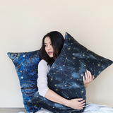 100% Mulberry Silk Pillowcase Luxury Zipper Print Pillow Cover Cushion Cover for Bed Sofa Ankha 22 momme Pillow CaseStarry Sky