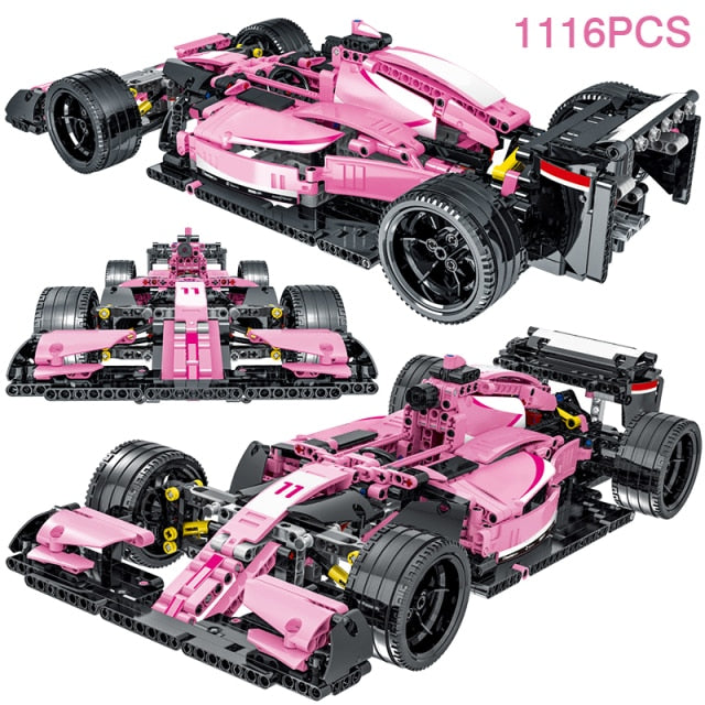 1pc Compatible with Lego High-Tech Formula Cars F1 Building Blocks Sports  Racing Car Super Model Kit Bricks Toys Kids Boys Gifts