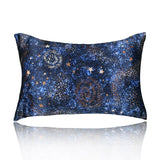 100% Mulberry Silk Pillowcase Luxury Zipper Print Pillow Cover Cushion Cover for Bed Sofa Ankha 22 momme Pillow CaseStarry Sky